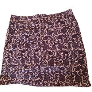 Fairway & Greene Womens Navy Pink Paisley Golf Athletic Skort Size 10